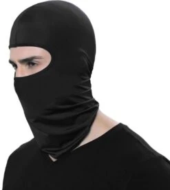 Bivakmuts Voor O.a. Skien, Snowboarden, Motorrijden, Wielrennen & Schaatsen - Gezichtsmasker Balaclava Bivak Muts Nekwarmer - One Size / Unisex - Volwassenen - Zwart