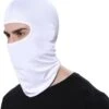 Bivakmuts Voor O.a. Skien, Snowboarden, Motorrijden, Wielrennen & Schaatsen - Gezichtsmasker Balaclava Bivak Muts Nekwarmer - One Size / Unisex - Volwassenen - Wit