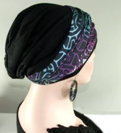 Set Van Chemomuts En Hoofdband Fantasieprint Haarverlies Kleur Zwart Maat One Size -SkiKleding Winkel 1093x1200