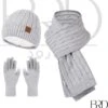BRD Winter Set Voor Volwassenen Lichtgrijs - Gevoerde Muts, Sjaal En Handschoenen -SkiKleding Winkel 1122x1200