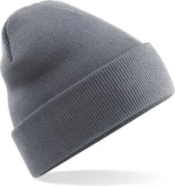 Merkloos Beechfield Basic Winter Muts/beanie Antraciet Grijs Acryl Voor Volwassenen - Winter Essentials/accessoires
