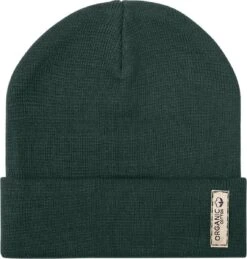 Beanie - Wintermuts - Muts Heren En Dames - Organisch - Biologisch Katoen - Donkergroen