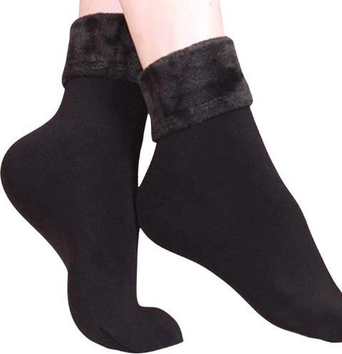 Winkrs - Winter Thermo Sokken Dames Maat 36-41 - Zwart - Gevoerd 3 Winkrs - Winter Thermo Sokken Dames Maat 36-41 - Zwart - Gevoerd