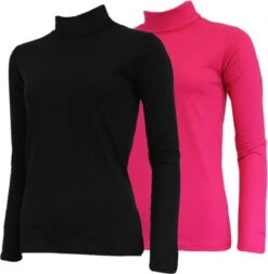 2-Pack Campri Skipully - Wintersportpully - Dames - Maat M - Zwart/Pink