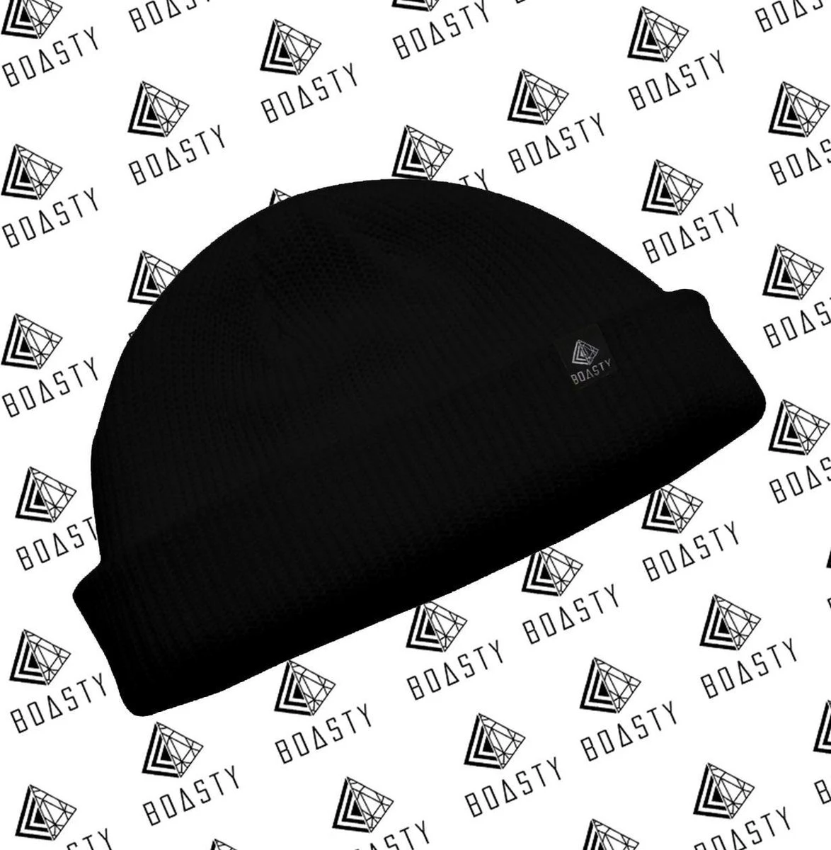 Boasty Muts - Zwart Fisherman - Uniseks Vissers Beanie Retro Navy Style Beanie - Pasen 6 Boasty Muts - Zwart Fisherman - Uniseks Vissers Beanie Retro Navy Style Beanie - Pasen - Afbeelding 4