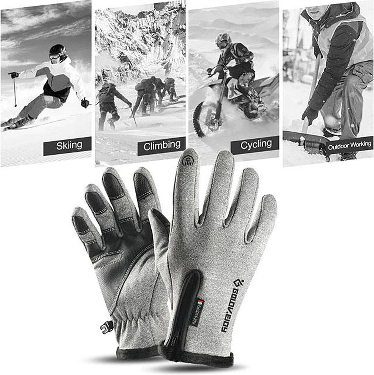 Merkloos Vitafa Handschoenen Heren Winter - Waterdicht - Handschoenen Dames Winter - Touchscreen Handschoenen - Thermo Handschoenen - Maat S 4 Merkloos Vitafa Handschoenen Heren Winter - Waterdicht - Handschoenen Dames Winter - Touchscreen Handschoenen - Thermo Handschoenen - Maat S - Afbeelding 2