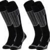 NOMAD® Skisokken Essential 2-Pack | Maat 43/46 Zwart | Skiën / Snowboarden / Wandelen | Goede Vochtafvoer | Extra Versteviging | Ski Sokken Heren / Dames -SkiKleding Winkel 1200x1085 2