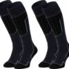 NOMAD® Skisokken Essential 2-Pack | Maat 43/46 Donkerblauw | Skiën / Snowboarden / Wandelen | Goede Vochtafvoer | Extra Versteviging | Ski Sokken Heren / Dames -SkiKleding Winkel 1200x1086 1