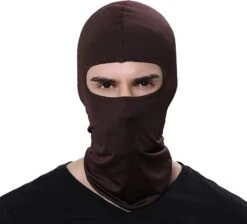 Balaclava Helmmuts - Helm Onderkleding Bivakmuts - Winter Muts Face Mask Nek Warmer Masker - Bruin
