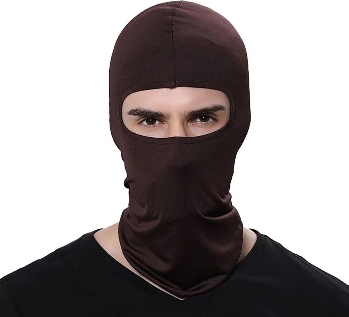 Balaclava Helmmuts - Helm Onderkleding Bivakmuts - Winter Muts Face Mask Nek Warmer Masker - Bruin