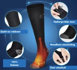 Verwarmde Sokken - Elektrische Sokken - Thermo Sokken - Oplaadbare Accu - Unisex - 3 Warmte Standen - 4000mAh Batterij - One Size Fits All - Wintersport - Wandelen - Skiën -SkiKleding Winkel 1200x1091 3