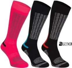 Starling Skikousen - 2-Pack - Whistler - Fuchsia/Grijs - 35/38 -SkiKleding Winkel 1200x1135 7