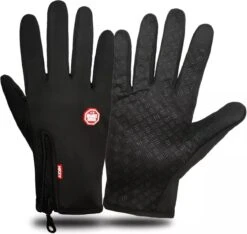 Merkloos Winter Handschoenen - Incl. Touch Tip - Unisex - Touchscreen - Zwart