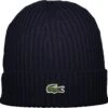 Lacoste Beanie Geribbelde Dames Heren Muts Wol Navy Blauw RB0001 - Maat One Size -SkiKleding Winkel 1200x1192