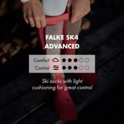 FALKE SK4 Skiën Anti Blaren, Anti Zweet Merino Wol Dames Wintersportsokken Zwart - Maat 35-36 -SkiKleding Winkel 1200x1200 122