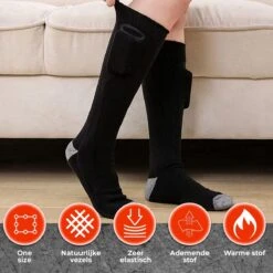 B-care Verwarmde Sokken - Elektrische Sokken - One Size Fits All - Inclusief Oplaadbare Accu - 4000 MAh Batterijen - 3 Verschillende Warmte Standen - Thermosokken - Wintersport - Wandelen - Skiën - Skivakantie - Skisokken -SkiKleding Winkel 1200x1200 141