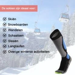 MyStand Skisokken - Wintersportsokken - Skiën Snowboarden Of Wandelen - Wintersokken Compressie - Dames/Heren - One Size - Maat 37 Tot 47 - Blauw -SkiKleding Winkel 1200x1200 151