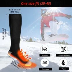 Verwarmde Sokken - Elektrische Sokken - Thermo Sokken - Oplaadbare Accu - Unisex - 3 Warmte Standen - 4000mAh Batterij - One Size Fits All - Wintersport - Wandelen - Skiën -SkiKleding Winkel 1200x1200 154