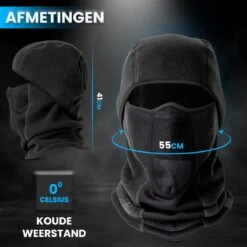 Fit Evolve® Waterdicht Bivakmuts - Balaclava - Gezichtsmasker - Nekwarmer - Ski Masker - Sjaal - Balaclava - Zwart -SkiKleding Winkel 1200x1200 169