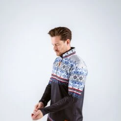 Gareth & Lucas Skipully The Fifteen - Heren S - 100% Gerecycled Polyester - Midlayer Sportshirt - Wintersport -SkiKleding Winkel 1200x1200 245