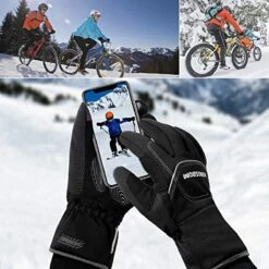 Merkloos Thermische Handschoenen -100°F (-73C) Waterdichte En Winddichte - 3M Thinsulate Winter Touchscreen Warme Handschoenen - Voor Fietsen, Paardrijden, Hardlopen, Buitensporten - Voor Dames En Heren - Zwart -SkiKleding Winkel 1200x1200 74