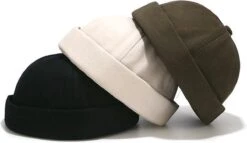 Beanie Cap Zwart Fisherman -uniseks Vissers Beanie Retro Navy Style Beanie-Hat-Hoed-Beanie Cap -Beanie - Hippie - One Size - Hippie Accessoires-retro - Hoed-Passen -SkiKleding Winkel 1200x695