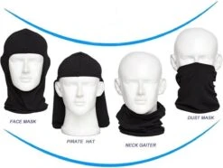 Merkloos Lifetime Motor Bivakmuts / Balaclava Zwart - 2 Stuks - One Size -SkiKleding Winkel 1200x904