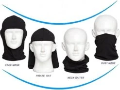 *** 2x Motor Bivakmuts - Balaclava Zwart - 2 Stuks - One Size - One Hole Muts - Van Heble® *** -SkiKleding Winkel 1200x905