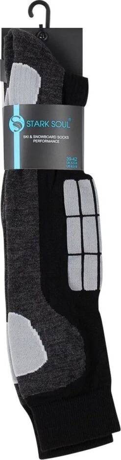 Stark Soul® - Wintersportkniekousen - Heren Wintersport Kniekousen Met Demping Zones - Winter - Sport - Ski's - Snowboarden - Kniekous - Beschermers - 2 Paar - Maat: 43/46 -SkiKleding Winkel 317x1200