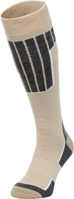 NOMAD® Skisokken Essential 2-Pack | Maat 35/38 Beige | Skiën / Snowboarden / Wandelen | Goede Vochtafvoer | Extra Versteviging | Ski Sokken Heren / Dames -SkiKleding Winkel 452x1200