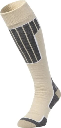 NOMAD® Skisokken Essential 2-Pack | Maat 35/38 Beige | Skiën / Snowboarden / Wandelen | Goede Vochtafvoer | Extra Versteviging | Ski Sokken Heren / Dames -SkiKleding Winkel 569x1200