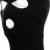 Merkloos Driegaats Muts / Skimuts - Zwart - One Size - Outdoor / Bivak / Wintersport - Warme Eengaats Balaclava -SkiKleding Winkel 636x1200 1