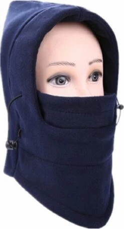 Fleece Nekwarmer - Wintermuts - Motormasker - Balaclava - Bivak Muts Skiën - Blauw - Dames En Heren