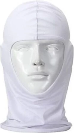 Merkloos Bivakmuts Voor Snowboarden - Skiën - Wielrennen - Schaatsen - Nekwarmer - One Size - Volwassenen - Wit