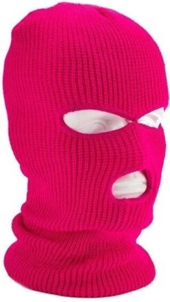 Bivakmuts Roze - 3 Gaats - Skiën - Motor - Balaclava