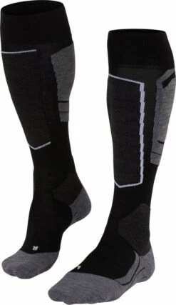 FALKE SK4 Skiën Anti Blaren, Anti Zweet Merino Wol Dames Wintersportsokken Zwart - Maat 35-36 -SkiKleding Winkel 694x1200