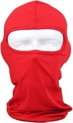 Merkloos Bivakmuts Voor Snowboarden - Skiën - Wielrennen - Schaatsen - Nekwarmer - One Size - Volwassenen - Rood