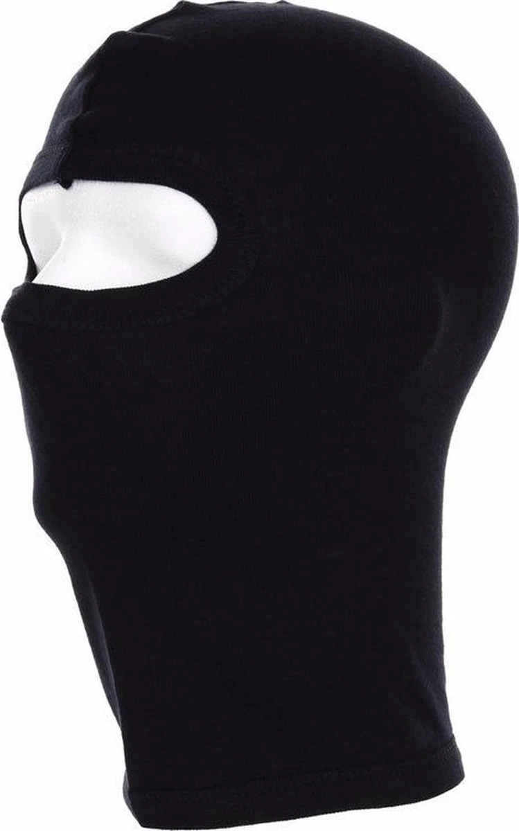 Merkloos One Hole Motorhelm Muts / Skimuts - Zwart - Katoen - One Size - Outdoor / Bivak / Wintersport / Ondermuts - Eengaats Balaclava 3 Merkloos One Hole Motorhelm Muts / Skimuts - Zwart - Katoen - One Size - Outdoor / Bivak / Wintersport / Ondermuts - Eengaats Balaclava