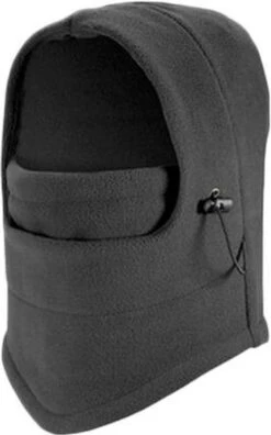 Merkloos Balaclava - Fleece Bivakmuts - Volwassenen - Unisex - One Size - Face Mask - Black - (Licht) Grijs