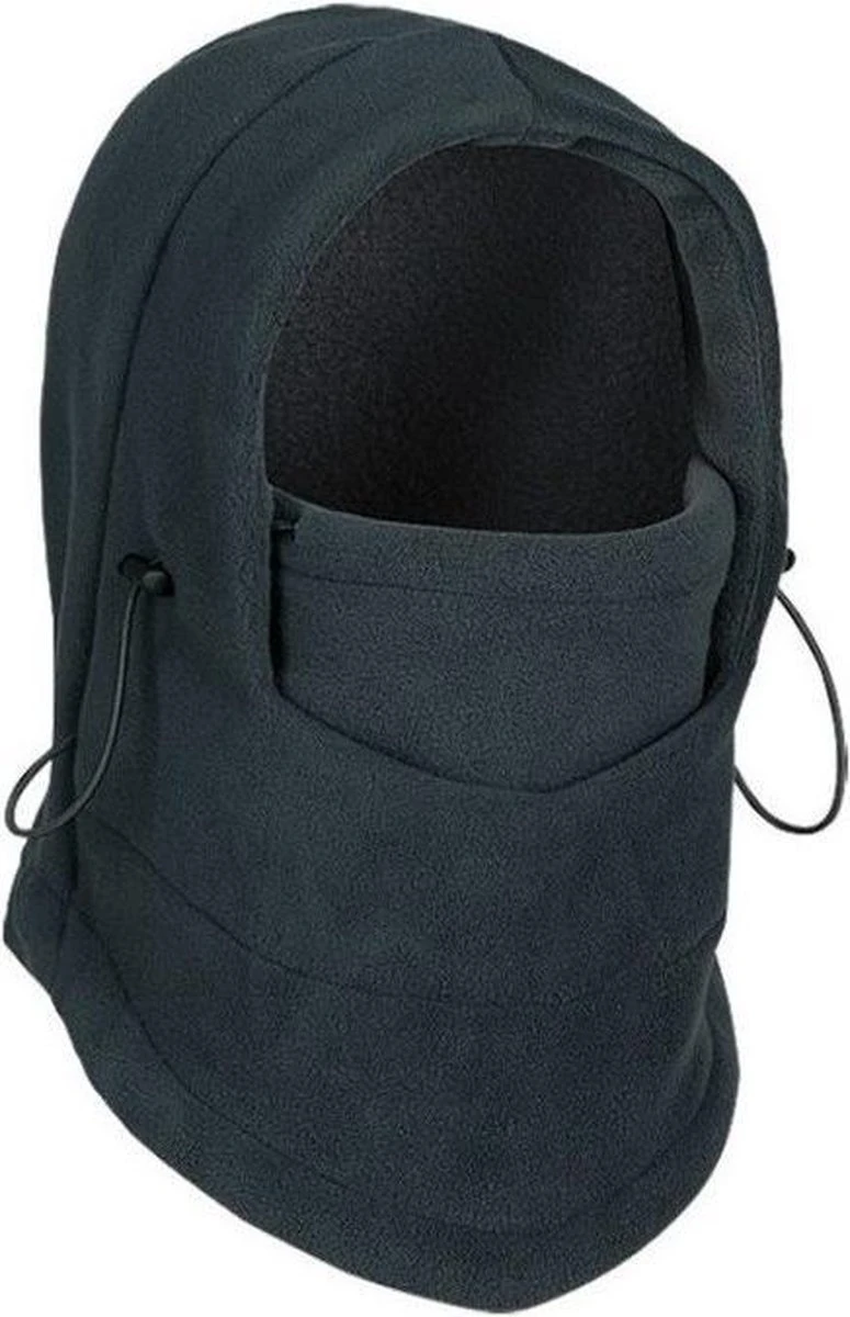 Merkloos Balaclava - Fleece Bivakmuts - Volwassenen - Unisex - One Size - Face Mask - Black - Zwart