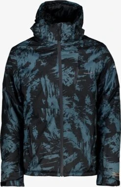 Mountain Peak Heren Ski-jas Met Print - Zwart - Maat XL