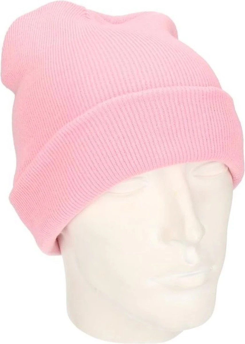 Merkloos Basic Winter Muts Roze 7 Merkloos Basic Winter Muts Roze - Afbeelding 5