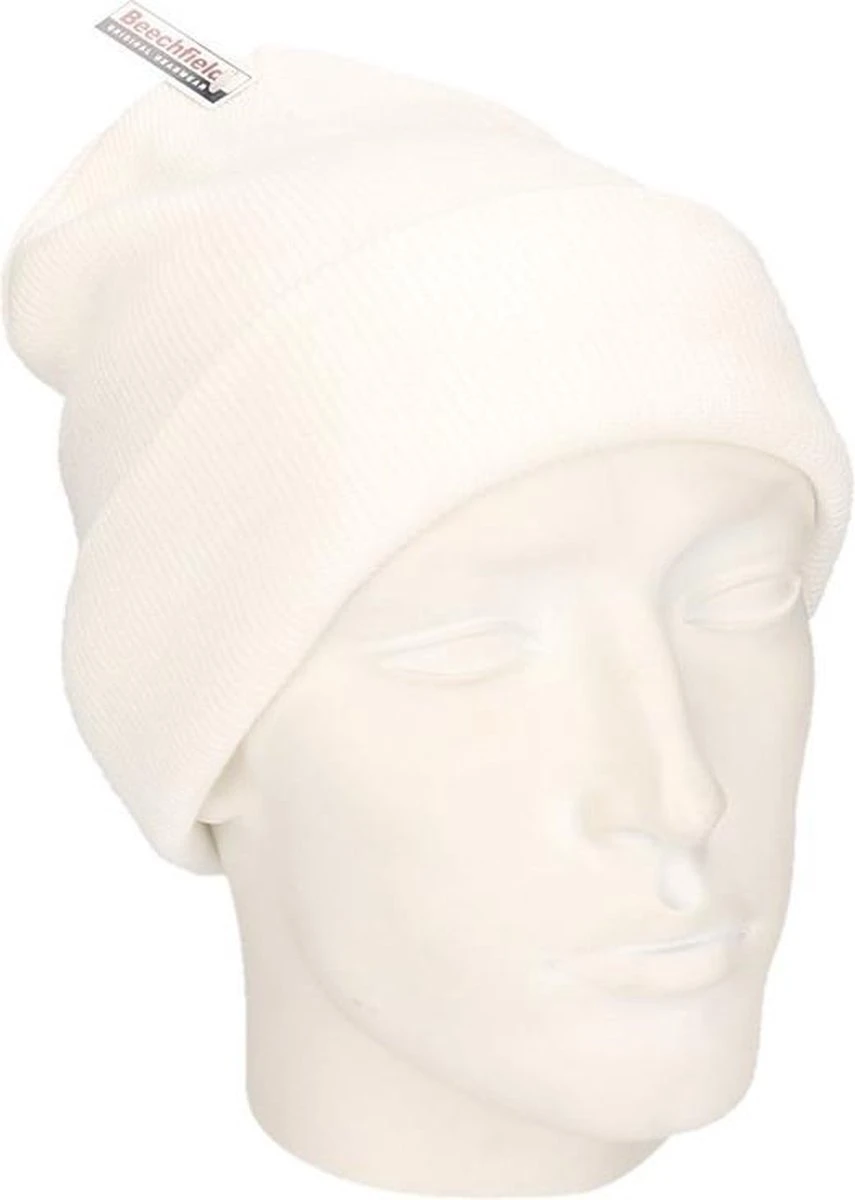 Merkloos Beechfield Basic Winter Muts - Wit 4 Merkloos Beechfield Basic Winter Muts - Wit - Afbeelding 2