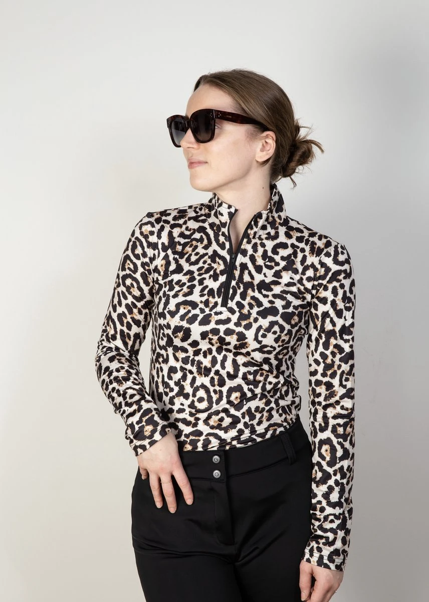 Dames Ski Pully - Pullover Met Kwart Rits, Lange Mouwen - Wintersport Kleding 4 Dames Ski Pully - Pullover Met Kwart Rits, Lange Mouwen - Wintersport Kleding - Afbeelding 2