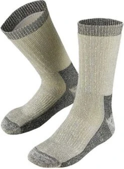 2-Pack Dikke Wollen Thermosokken Met Badstof Voering S5 - Unisex - Grijs - Maat 43-45 -SkiKleding Winkel 879x1200