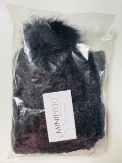 Set 2 Delig - Dames Muts Fleece Voering + Colsjaal - Zwart - Velvet -SkiKleding Winkel 900x1200 1